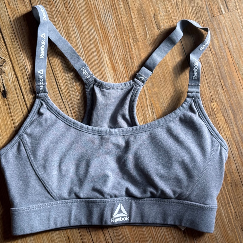Reebok Gray Racerback Sports Bra Size XS